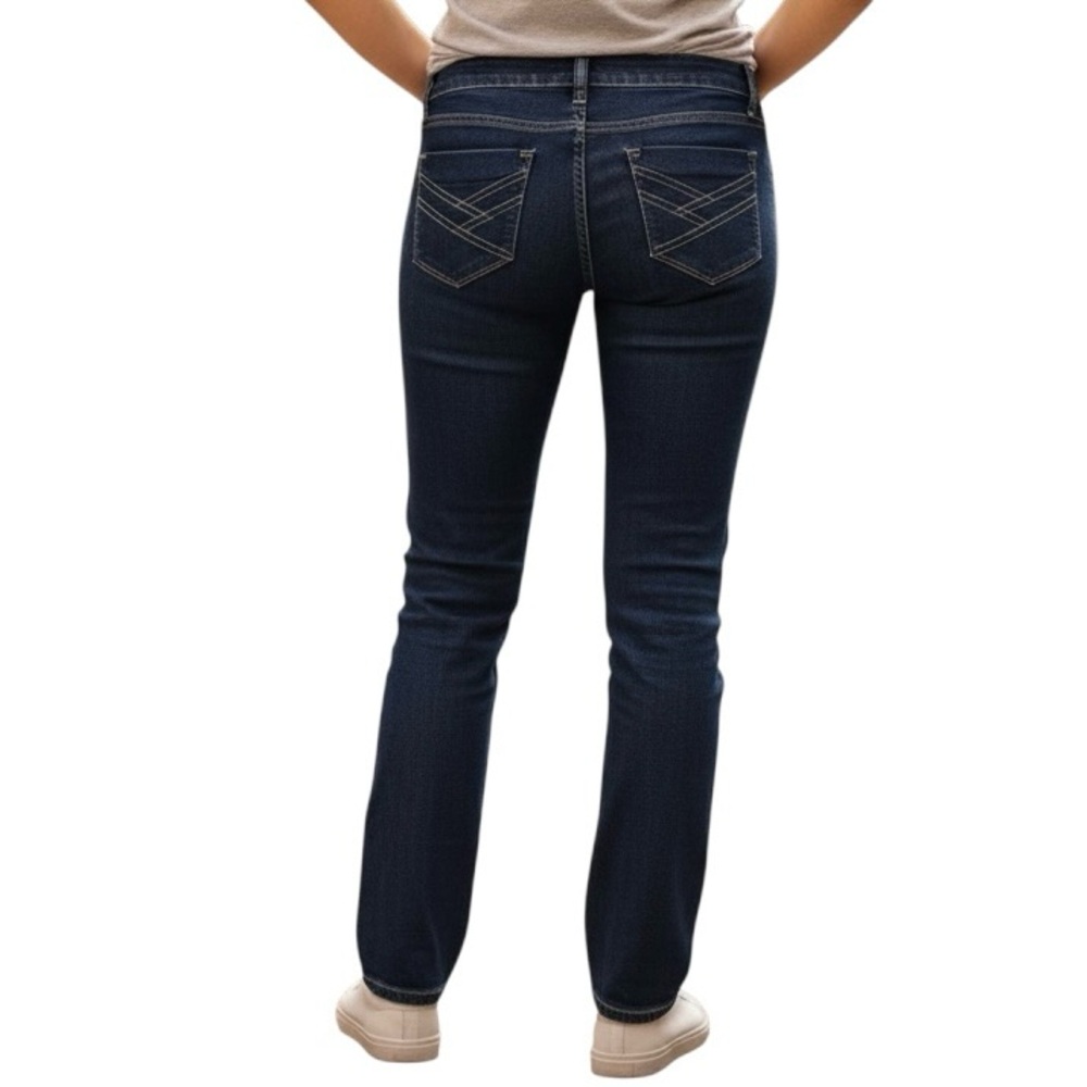 CAbi Jeans Women’s Sz 2 Dark Wash Denim Straight Skinny Leg Stretch